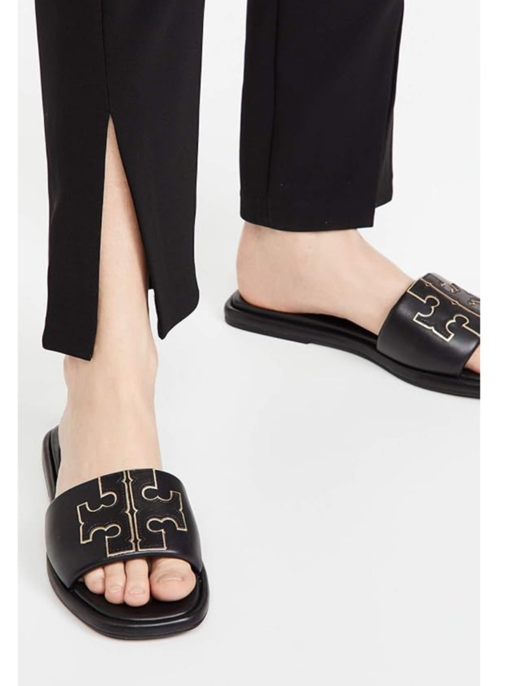 Tory Burch black slides NWT - Picture 2 of 3